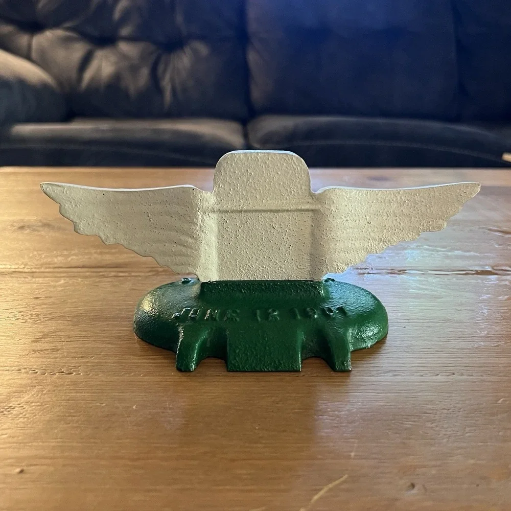 Vintage Hart-Parr Tractor Radiator Cap Cast Iron Winged Hood Ornament Collectors